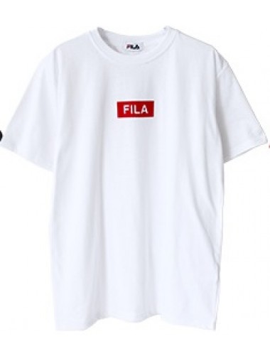 FILA Red Logo Tee - White